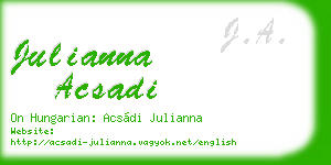 julianna acsadi business card