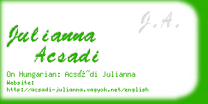 julianna acsadi business card